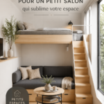 Un petit salon avec des meubles modulables et une décoration chaleureuse