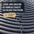 Panneaux solaires légers installés sur une piscine