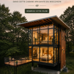 Une cabane en bois entourée de verdure, reflet d'un havre de paix.