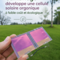 Installation de cellules solaires organiques sur un toit, alliant esthétique et durabilité.
