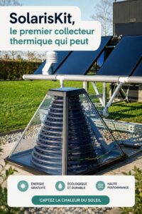Collecteur thermique moderne intégré dans une décoration intérieure chaleureuse