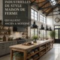 Une cuisine de ferme au style industriel, mêlant matériaux bruts et éléments vintage.