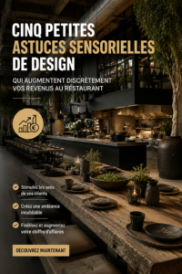 Décoration sensorielle d'un restaurant avec des accords de couleurs chaudes et une ambiance conviviale.
