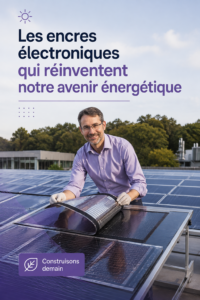 Un intérieur moderne mettant en valeur des encres électroniques respectueuses de l'environnement.