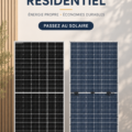 Maison moderne avec panneaux solaires sur le toit et belle décoration intérieure