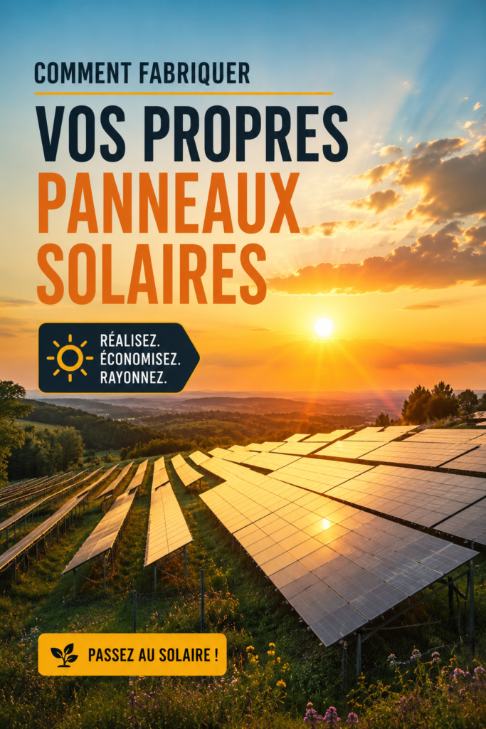 Panneaux solaires artisanaux montés sur un toit de maison