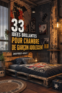 Chambre d'adolescent moderne avec un décor inspirant.