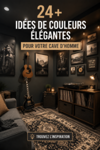 Man cave décoré avec des couleurs chaleureuses et modernes