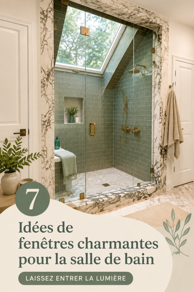 Fenêtre de salle de bains magnifiquement décorée