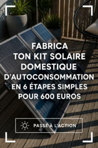 Un kit solaire fait maison installé sur une terrasse ensoleillée.