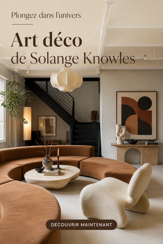Loft Art Déco de Solange Knowles avec des éléments de design emblématiques.