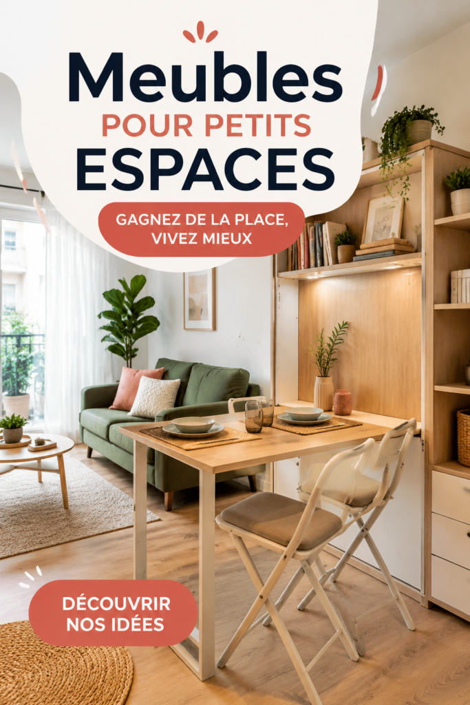 Sélection de meubles astucieux pour petits espaces optimisés.