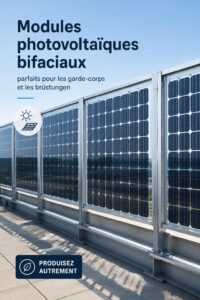 Installations de modules photovoltaïques bifaciaux sur une maison moderne