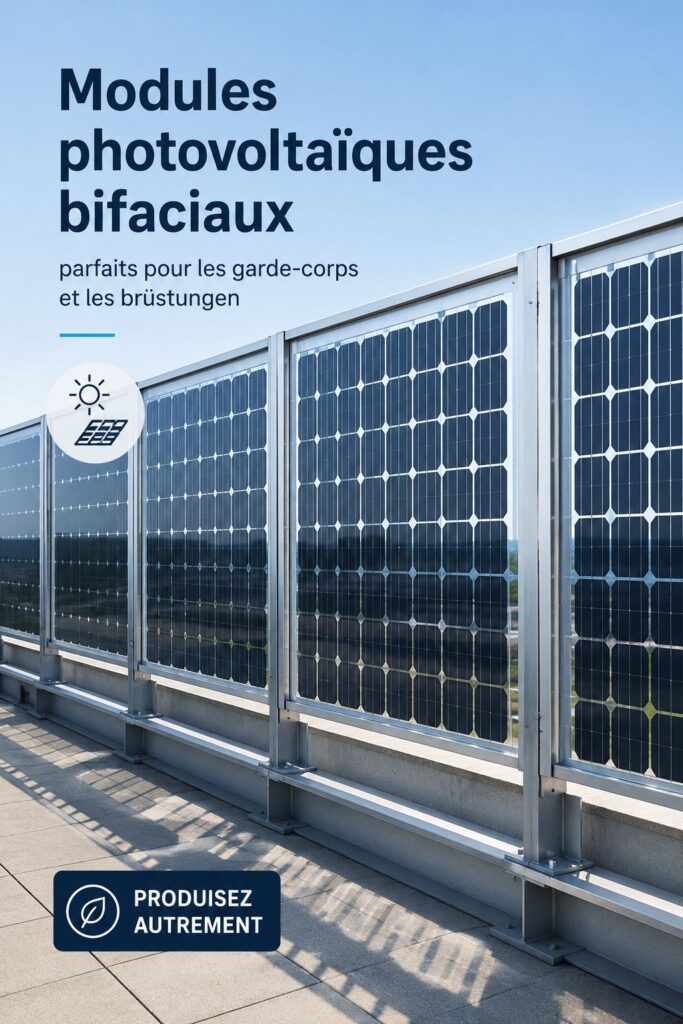 Installations de modules photovoltaïques bifaciaux sur une maison moderne