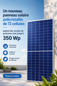 Panneau solaire policristallin sur le toit d'une maison moderne