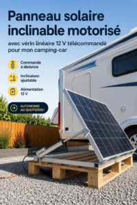 Installation d'un panneau solaire motorisé sur un fourgon aménagé