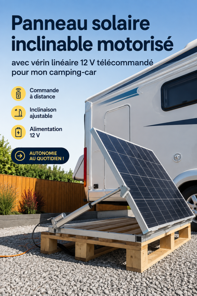 Installation d'un panneau solaire motorisé sur un fourgon aménagé