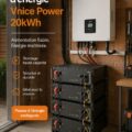 Système de stockage d'énergie Vnice installé dans une maison moderne, intégrant design et pratique.