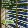 Stores solaires modernes dans un salon lumineux, apportant confort et esthétique.