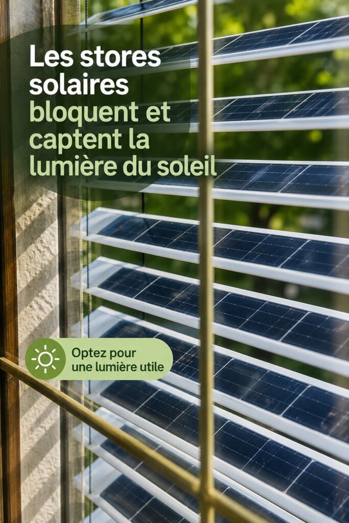 Stores solaires modernes dans un salon lumineux, apportant confort et esthétique.