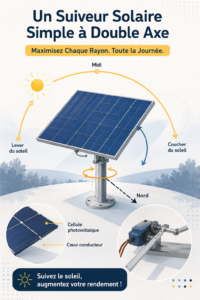 Un jardin illuminé par un suiveur solaire moderne