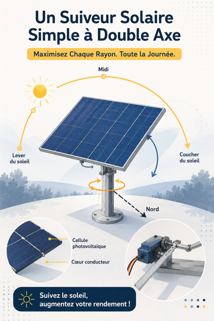 Un jardin illuminé par un suiveur solaire moderne