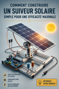 Un suiveur solaire en bois affichant une belle efficacité énergétique dans un jardin moderne.