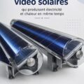 Illustration de tubes de vide solaire installés sur un toit moderne