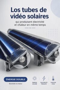 Illustration de tubes de vide solaire installés sur un toit moderne