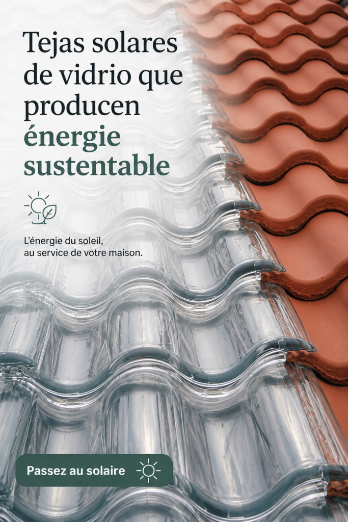Toit d'une maison avec des tuiles solaires élégantes et modernes.