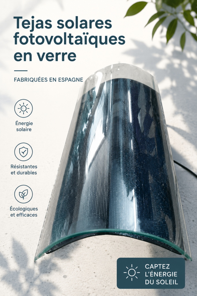 Maison moderne avec tuiles solaires en verre sur le toit