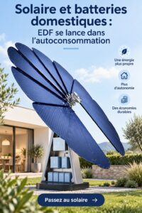 Maison équipée de panneaux solaires pour l'autoconsommation.