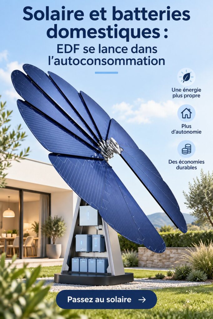 Maison équipée de panneaux solaires pour l'autoconsommation.