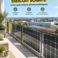 Un balcon moderne avec panneaux solaires, mettant en avant une approche écologique de la rénovation maison.