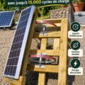 Illustration d'une batterie performante pour la maison, promouvant un usage durable.