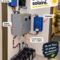 Climatisation solaire installée sur une maison moderne, apportant fraîcheur pendant l'été.