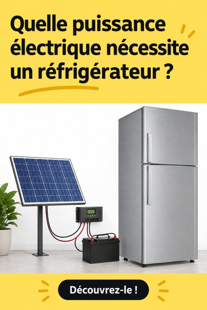 Réfrigérateur moderne à faible consommation d'énergie dans une cuisine chaleureuse.