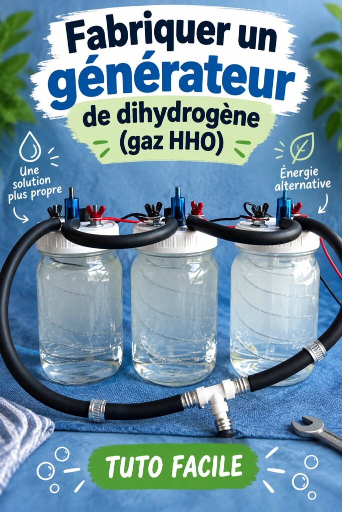Générateur d'hydrogène fait maison dans un environnement domestic