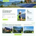 Design de page captivant pour promouvoir l'énergie solaire en décoration intérieure.