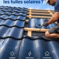 Une maison moderne avec une toiture équipée de tuiles solaires.