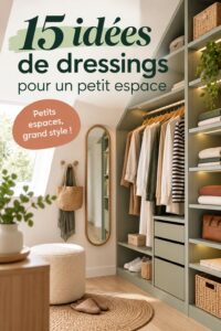 Dressing moderne et pratique dans un petit espace.