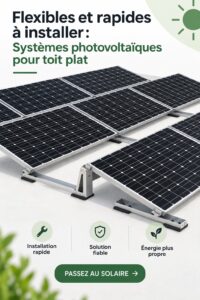 Installation de panneaux photovoltaïques sur un toit plat moderne