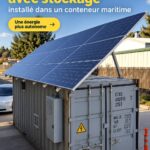 Microgrid solaire moderne intégré dans une maison contemporaine.