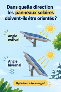 Installation de panneaux solaires orientés au sud sur un toit ensoleillé.