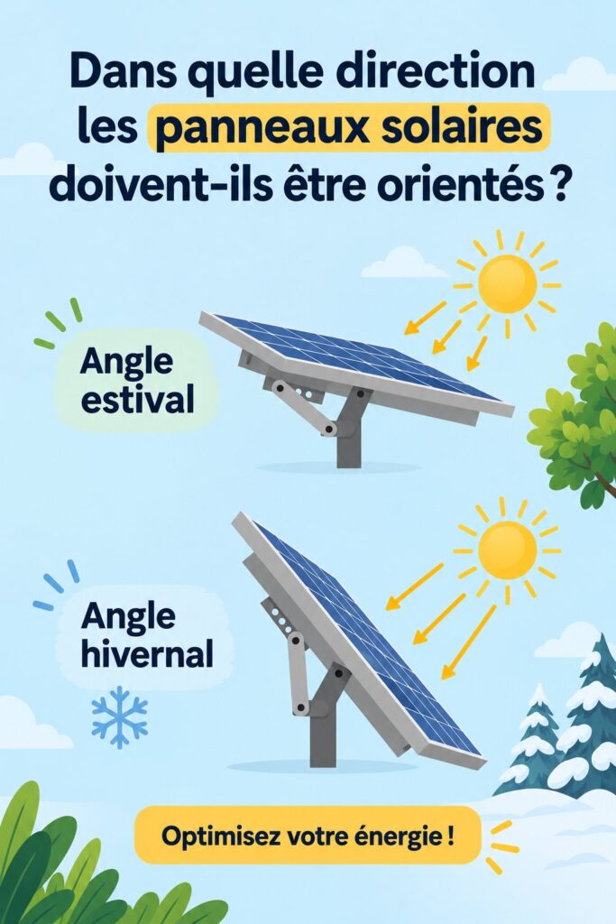 Installation de panneaux solaires orientés au sud sur un toit ensoleillé.