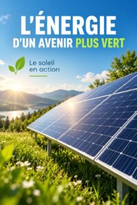 Image de panneaux solaires sur un toit, symbole d'une maison écologique.