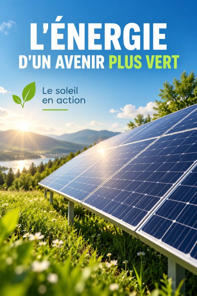 Image de panneaux solaires sur un toit, symbole d'une maison écologique.