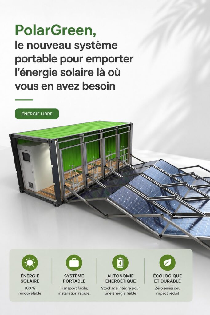 PolarGreen, système solaire portable pour une énergie autonome en plein air