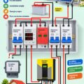 Installation d'un système solaire avec sa protection adéquate, illustrant la sécurité des énergies renouvelables.