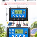 Régulateur de charge solaire installé sur un système d'énergie renouvelable.